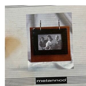 Melannco Flip Photo Frame - Wood Desk Stand - 4x6 photos